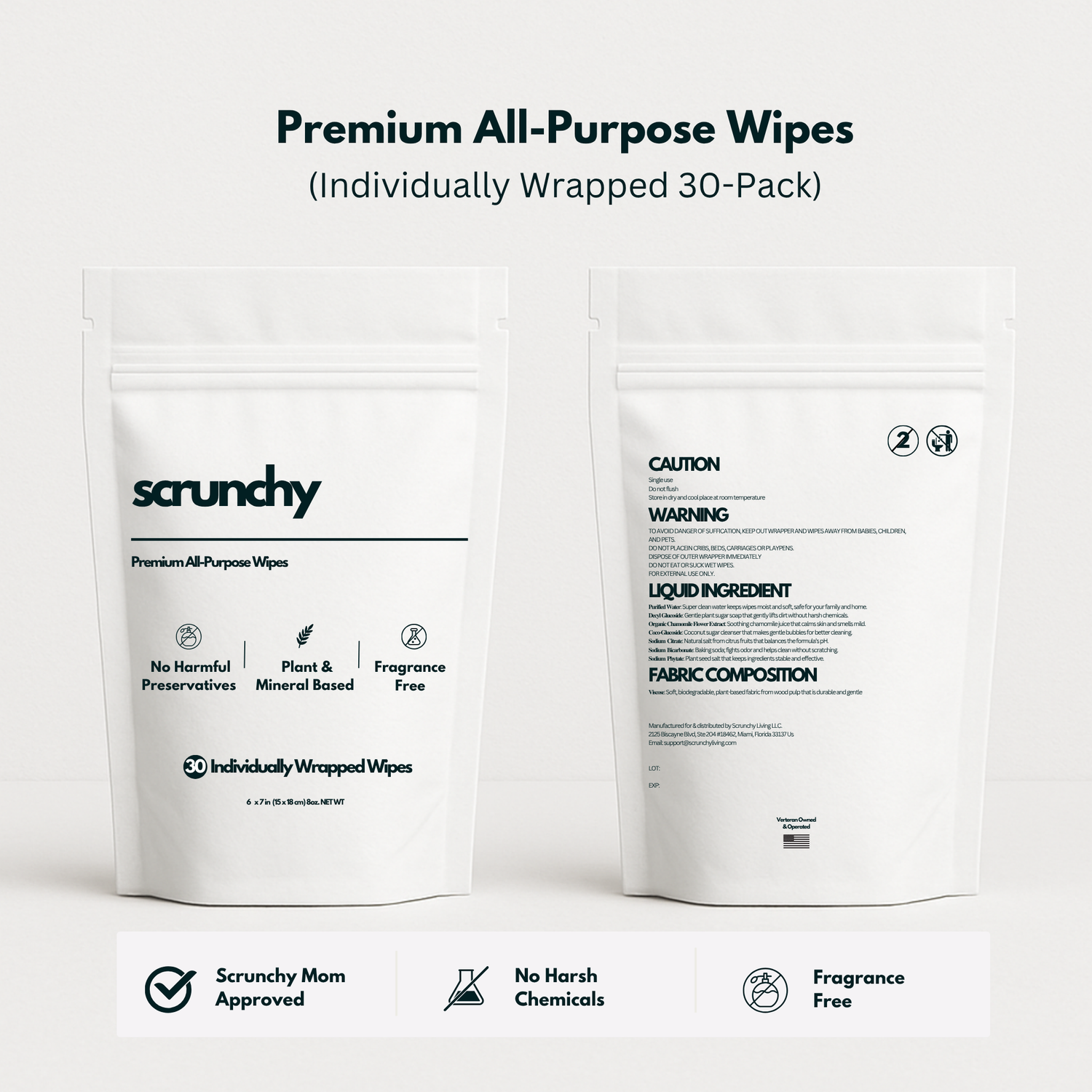 Scrunchy™ All-Purpose Wipes - 30 Pack