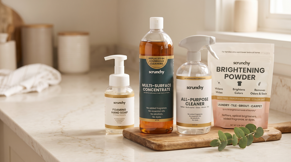 Non-Toxic Home Starter Kit on a kitchen counter