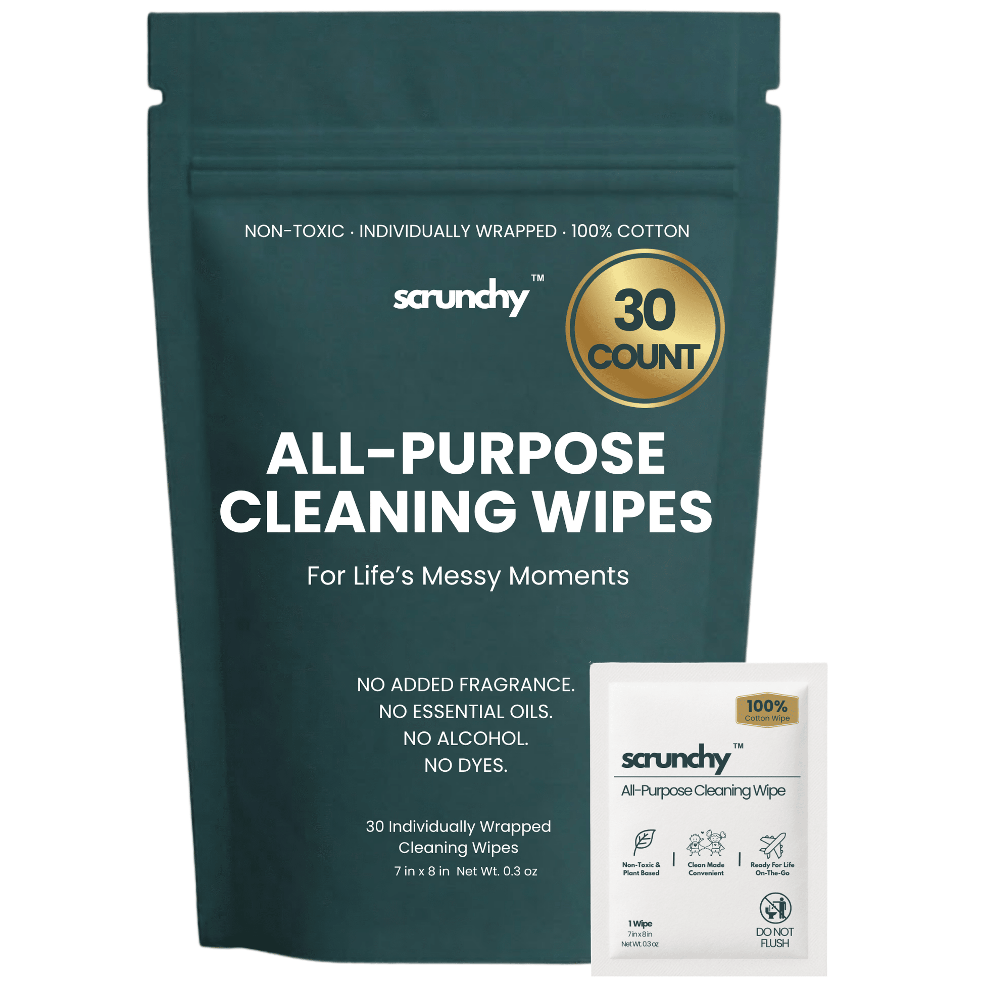 All - Purpose Cleaning Wipes - 30 Pack - scrunchy