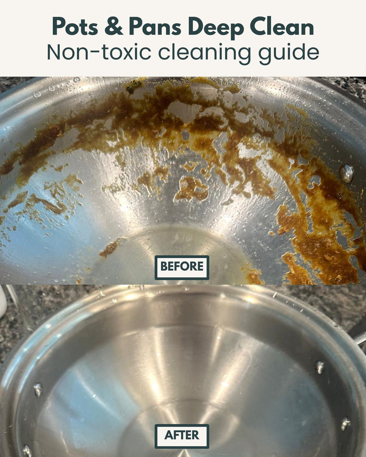 Non-toxic pots and pans deep clean slide 1 of 5